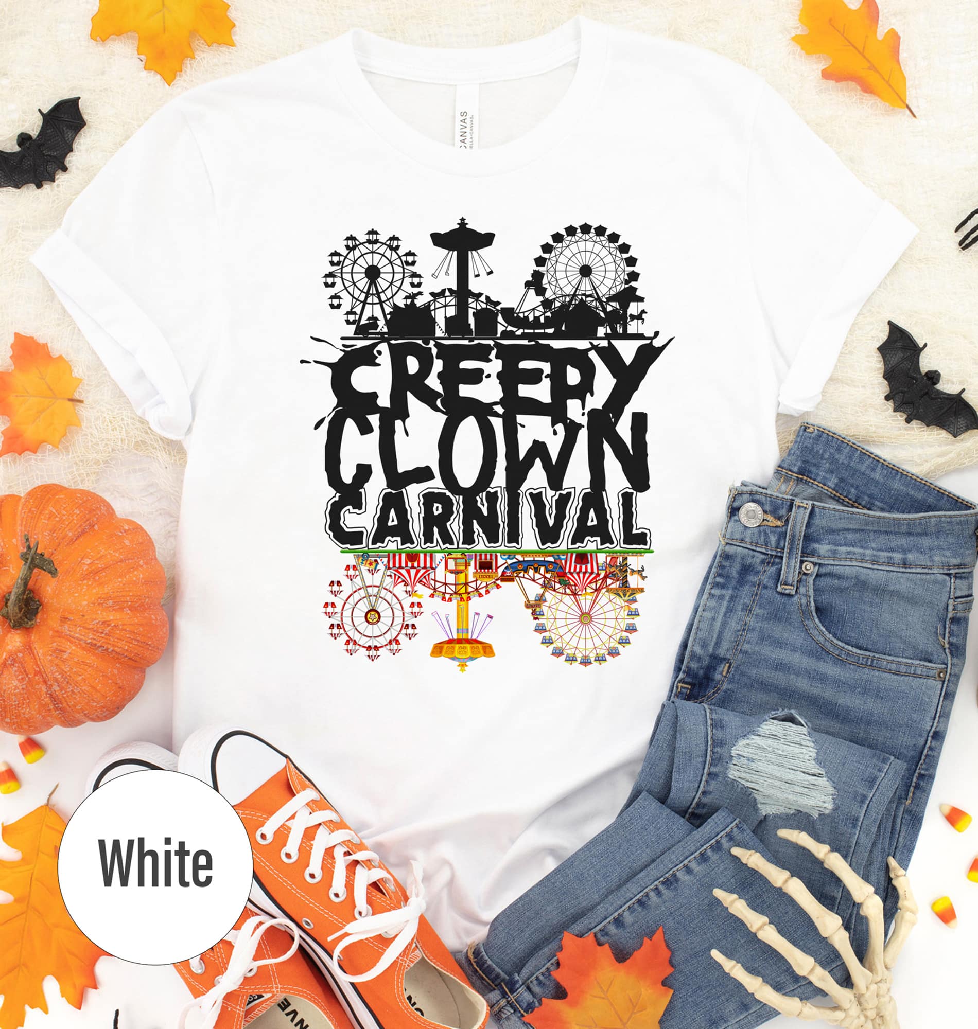 Versatile Creepy Clown Halloween Tee - Holidayshirts