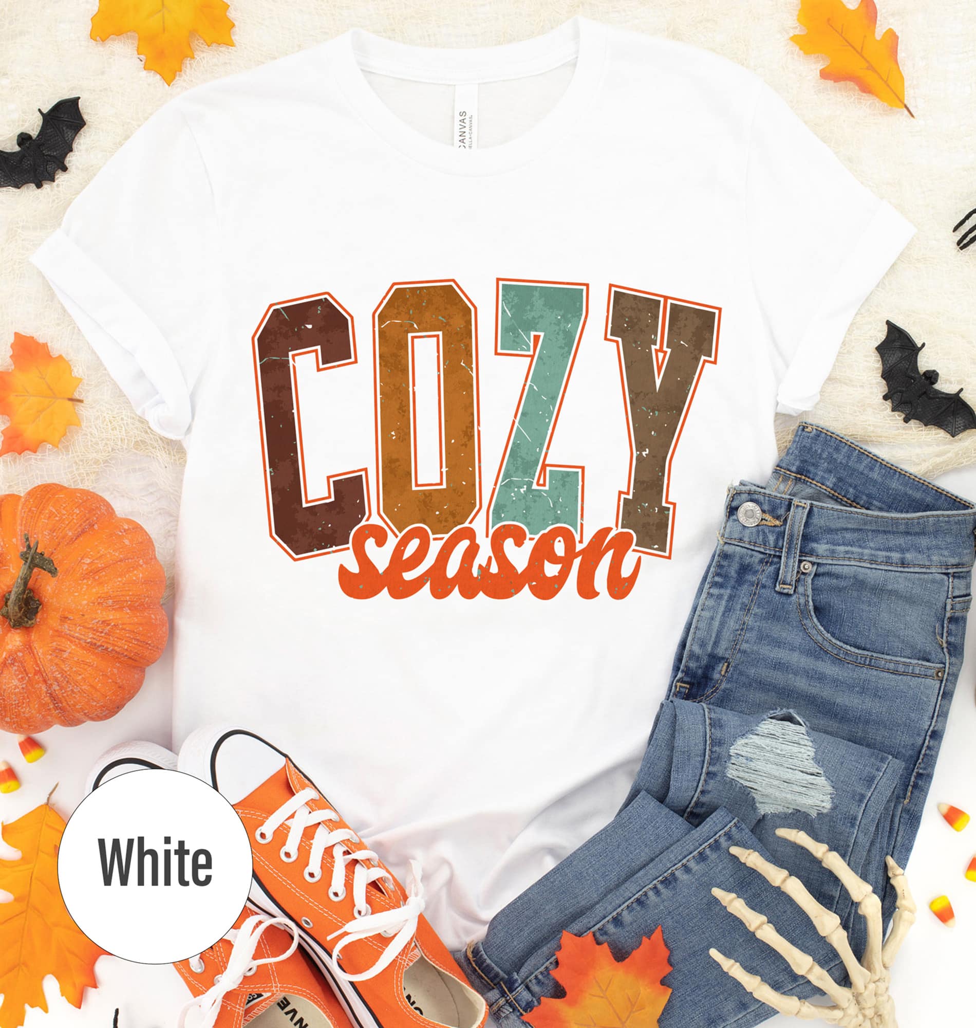 Cozy Season's Spooky Halloween Tee - Holidayshirts