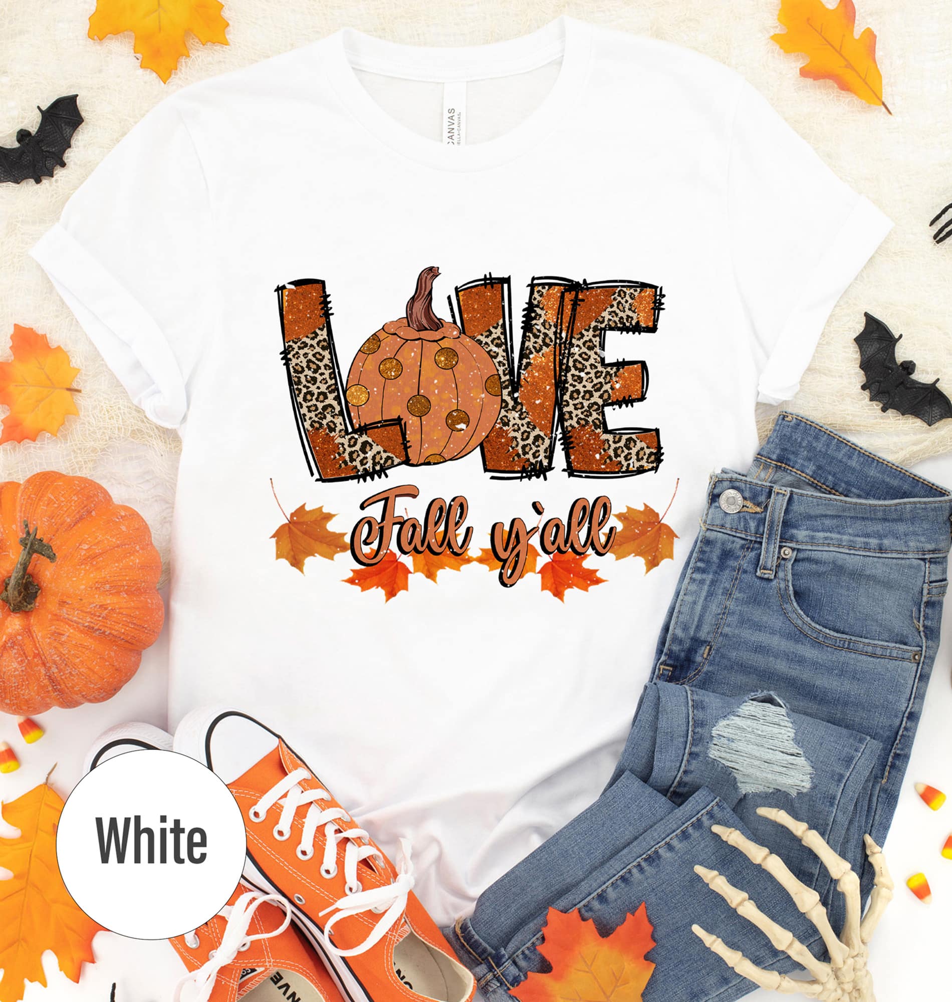 Love Fall You All Vintage Halloween Tee