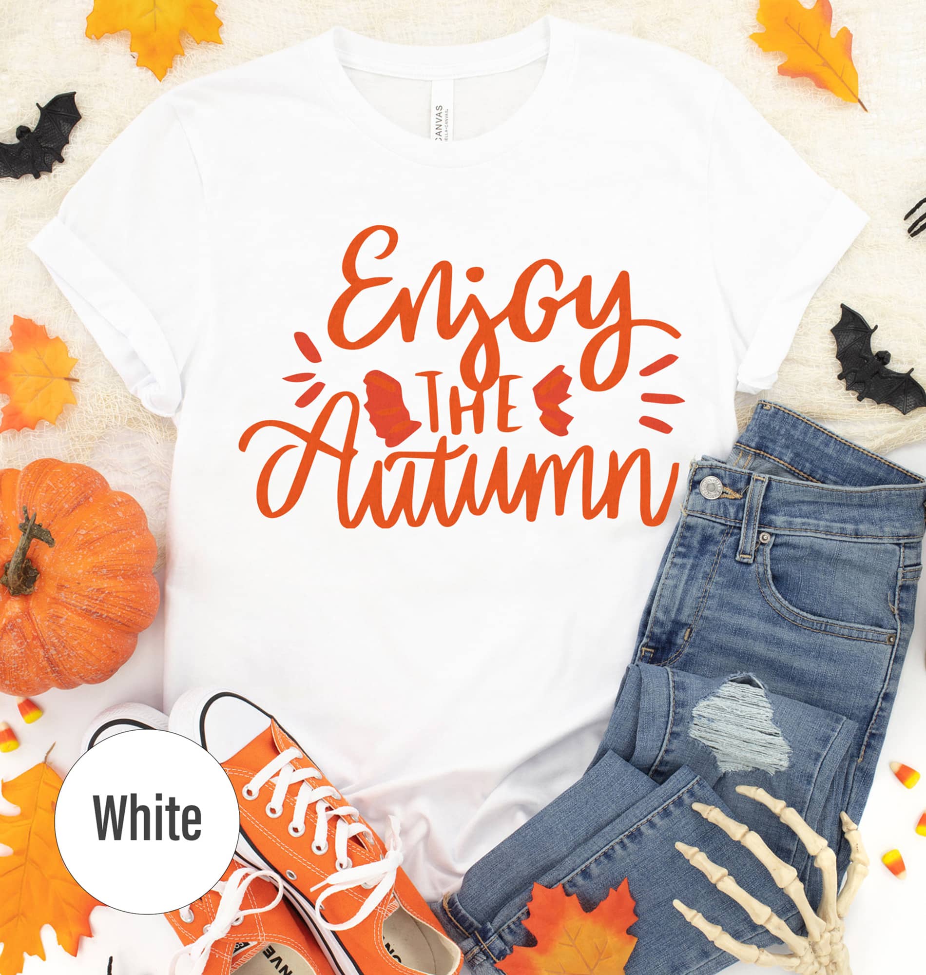 Autumn Bliss Graphic Halloween Tee - Holidayshirts