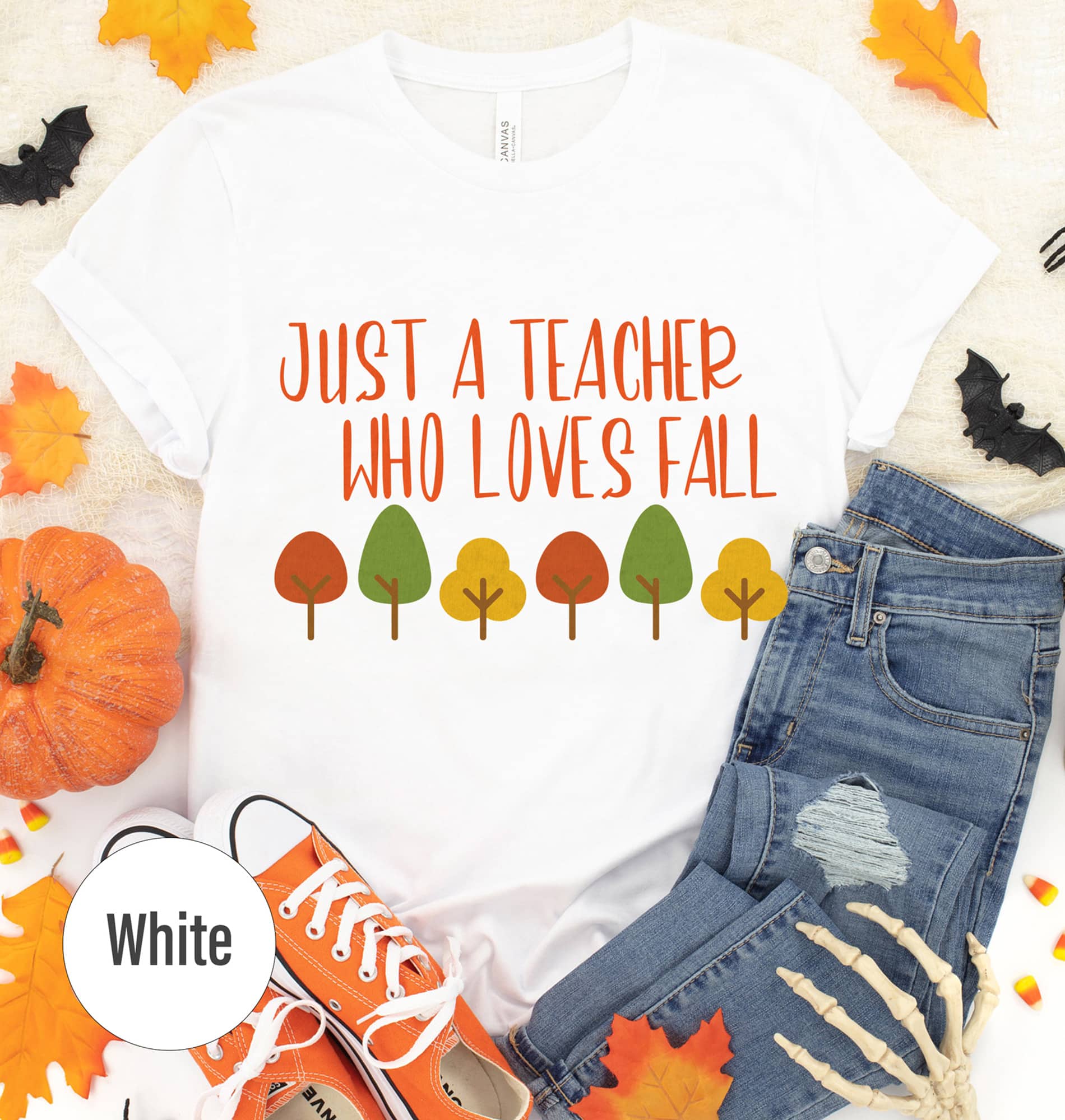 Fall Enthusiast's Athletic Halloween Tee
