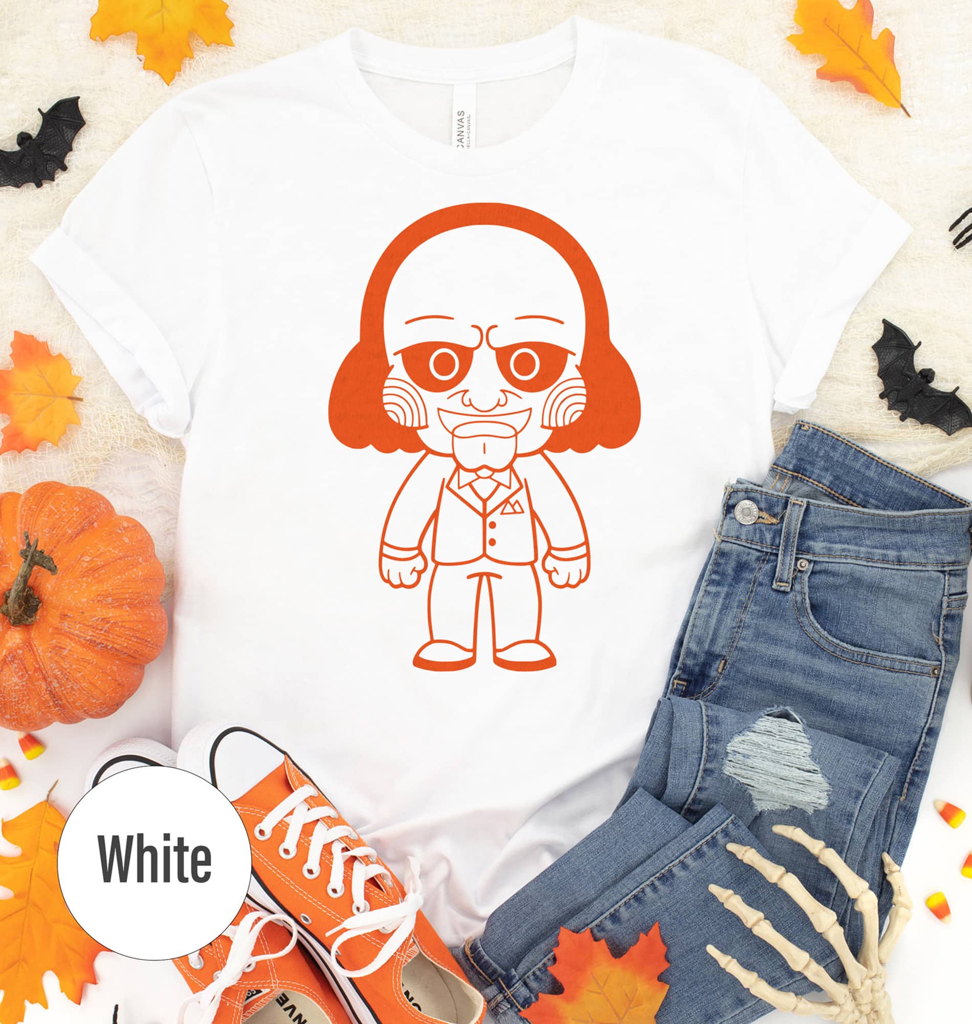 Saw Outlined Edgy Halloween T-shirt