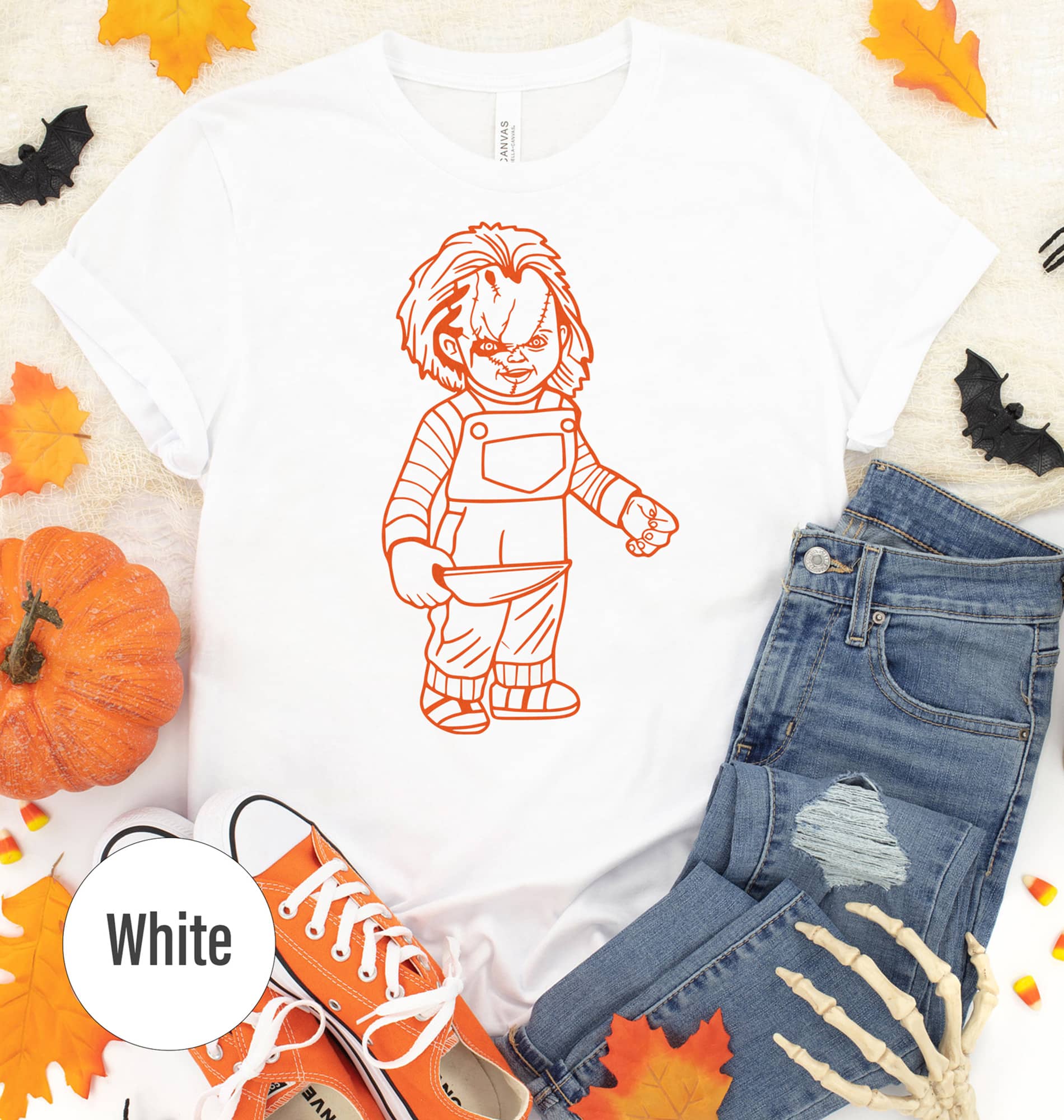 Chucky's Sinister Smile Halloween Tee - Holidayshirts.com