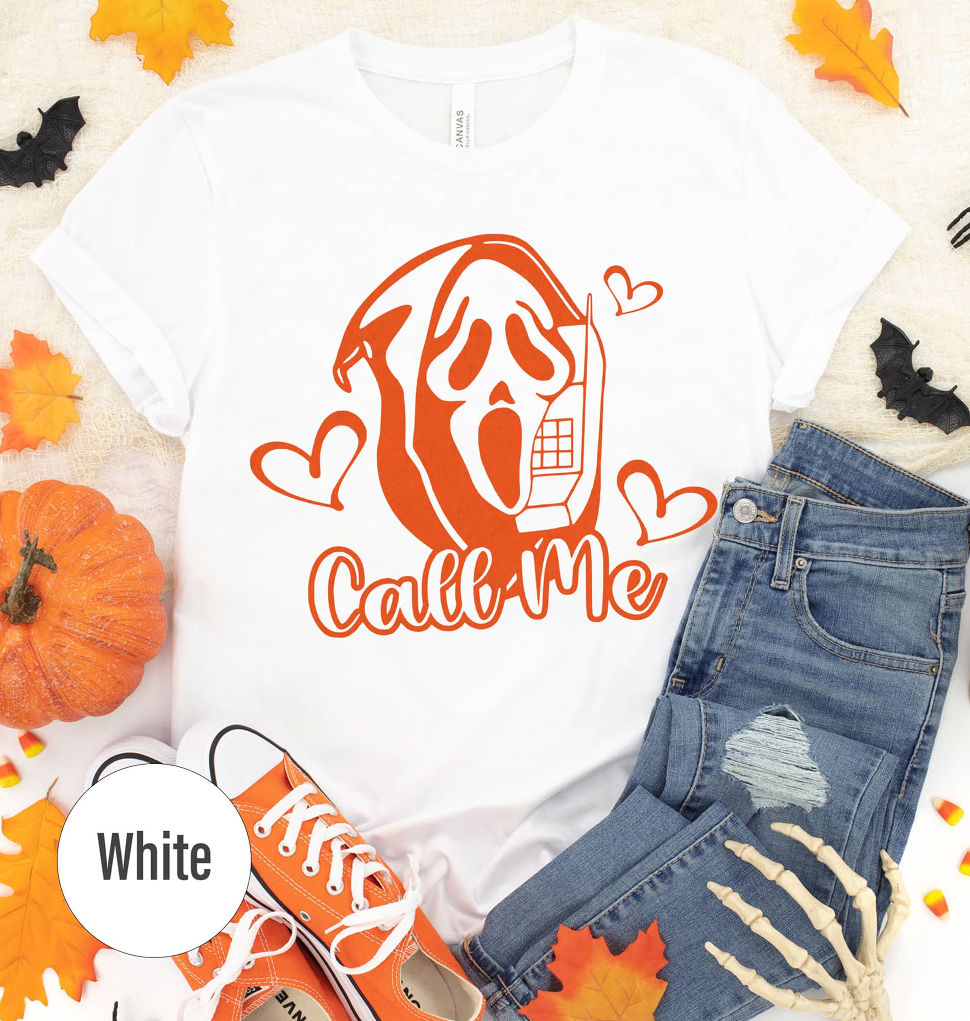 Ghostly Vampire Call Me Halloween Tee