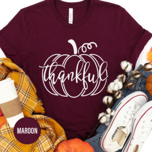 Thankful Pumpkin Thanksgiving T Shirt