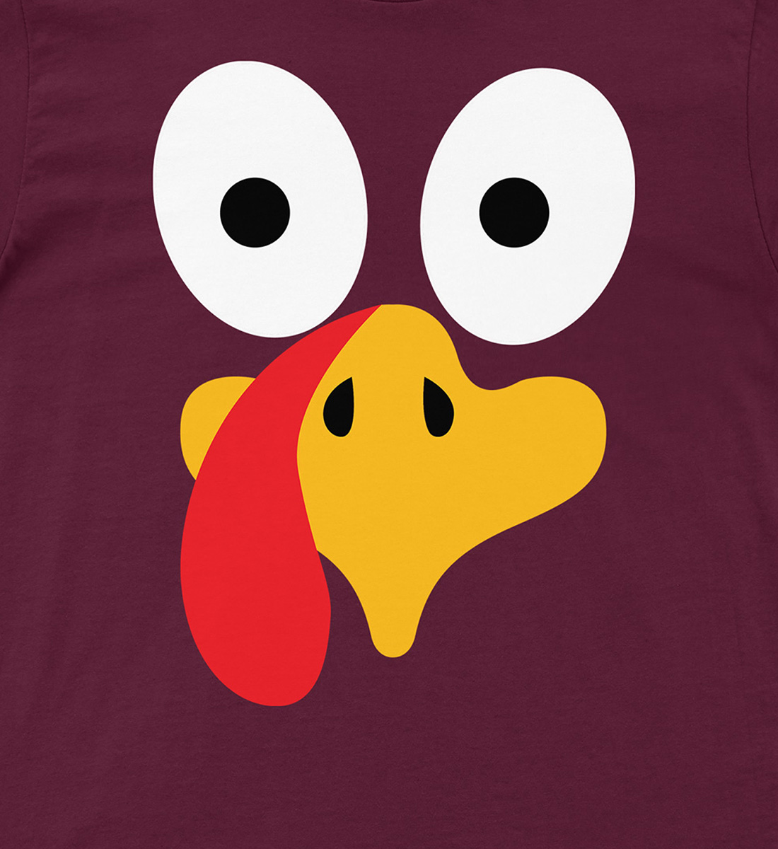 Crazy Turkey Face Thanksgiving T Shirt