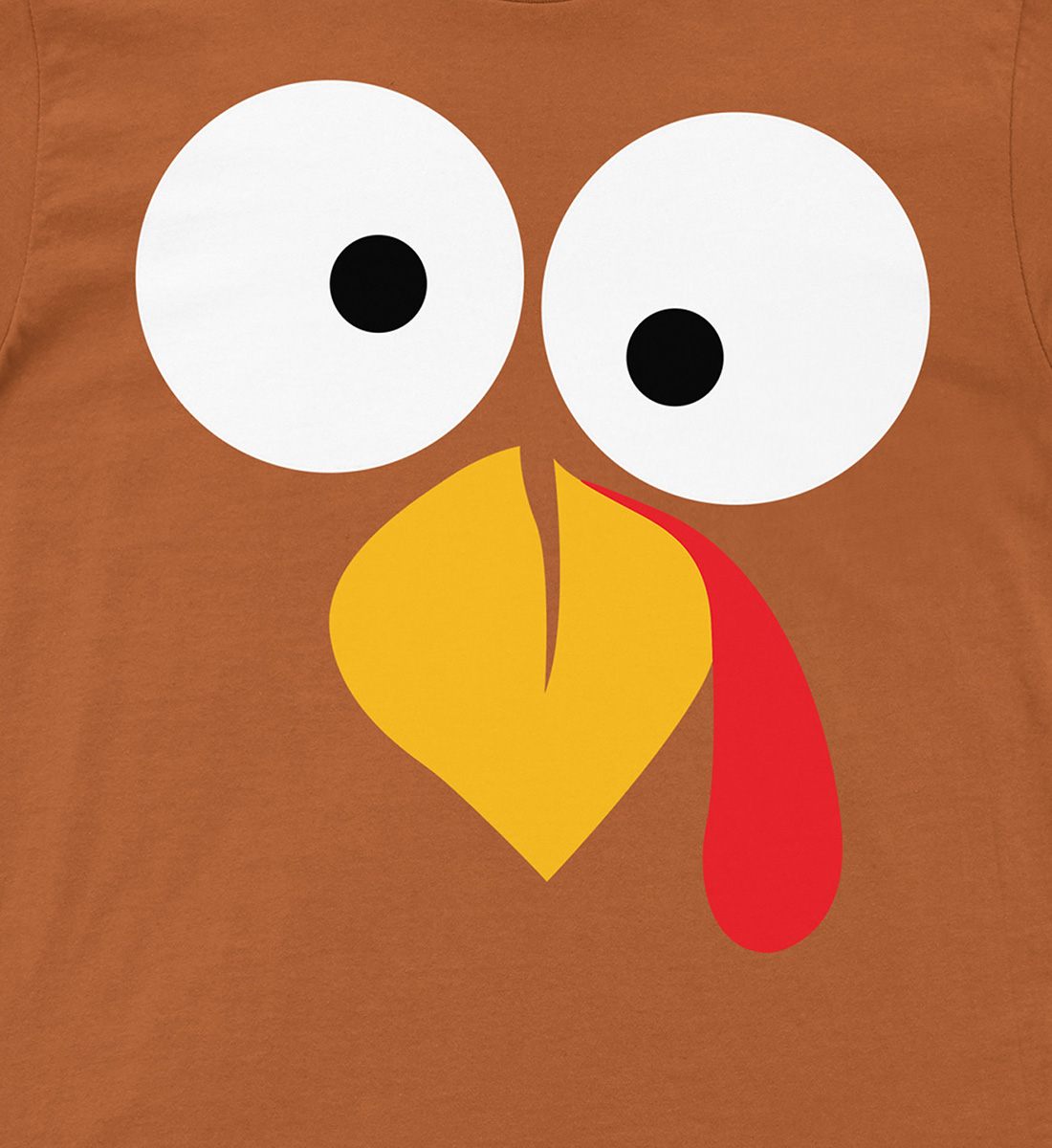 Crazy Turkey Face Thanksgiving T Shirt