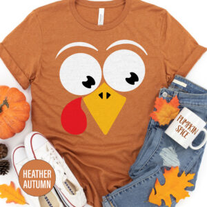 Turkey Face Thanksgiving T Shirt