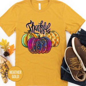 Thankful Pumpkin Thanksgiving T Shirt