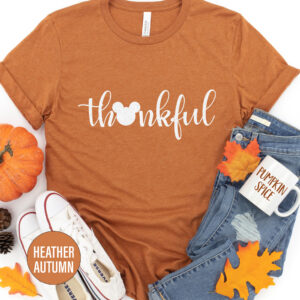 Disney Mickey Thankful Thanksgiving T Shirt