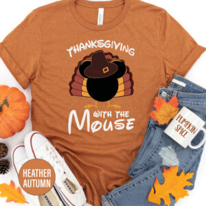 Thanksgiving With The Mouse Thanksgiving T Shirt