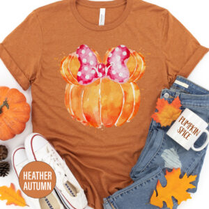 Disney Fall Minnie Pumpkin Thanksgiving T Shirt