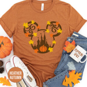 Fall Disney Castle Thanksgiving T Shirt