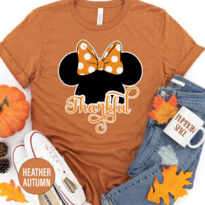 Disney Minnie Thankful Thanksgiving T Shirt