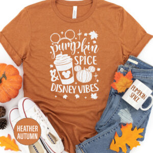 Pumpkin Spice Disney Vibes Thanksgiving T Shirt