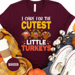 Cutest Little Turkey Thanksgiving T Shirt