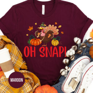 Oh Snap Turkey Thanksgiving T Shirt