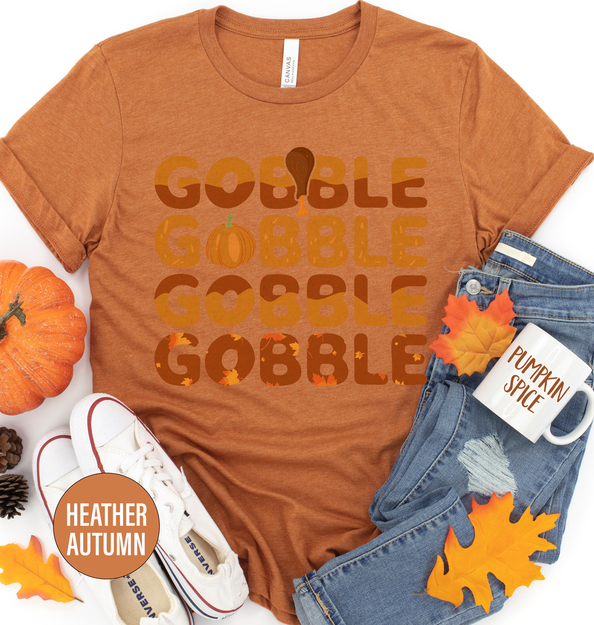 Gobble Gobble Gobble Thanksgiving T Shirt