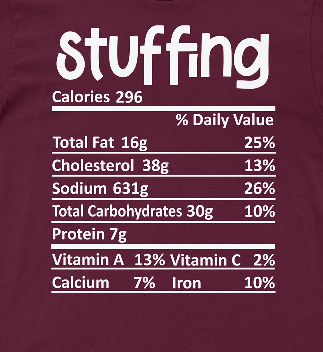 Stuffing Recipe Thanksgiving T Shirt