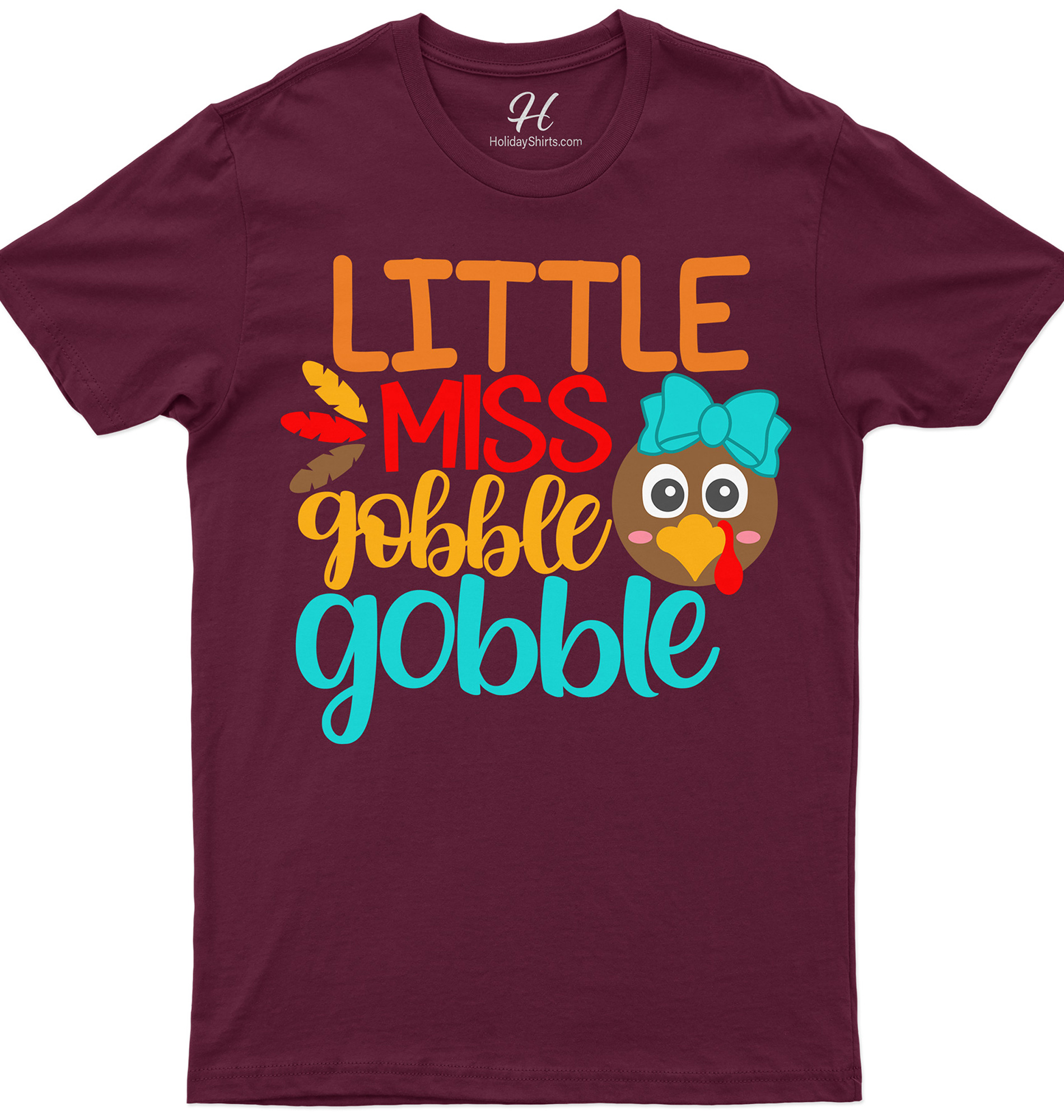 Little Miss Gobble Festive Thanksgiving Tee