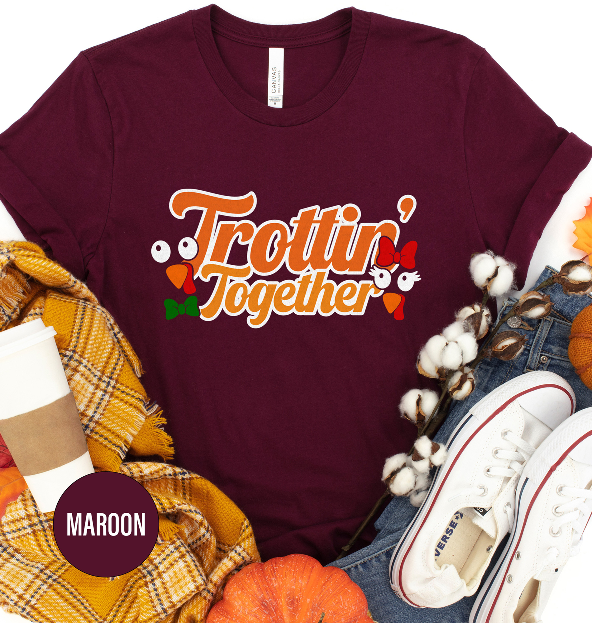 Turkey Trot Together - Thanksgiving Tee By Holidayshirts