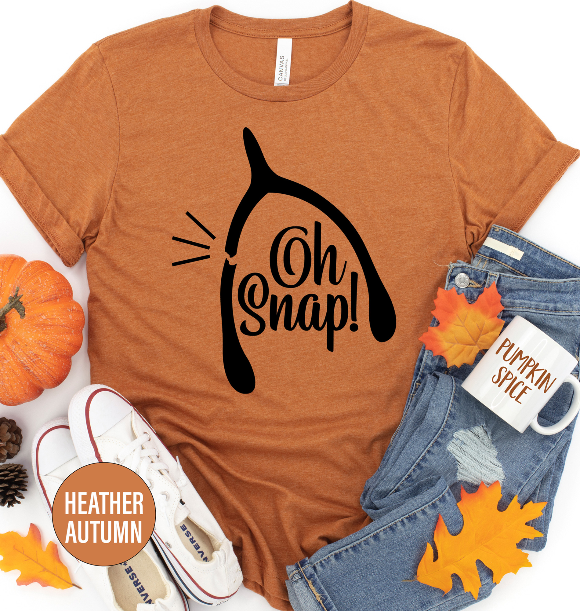 Oh Snap Wishbone Thanksgiving T Shirt