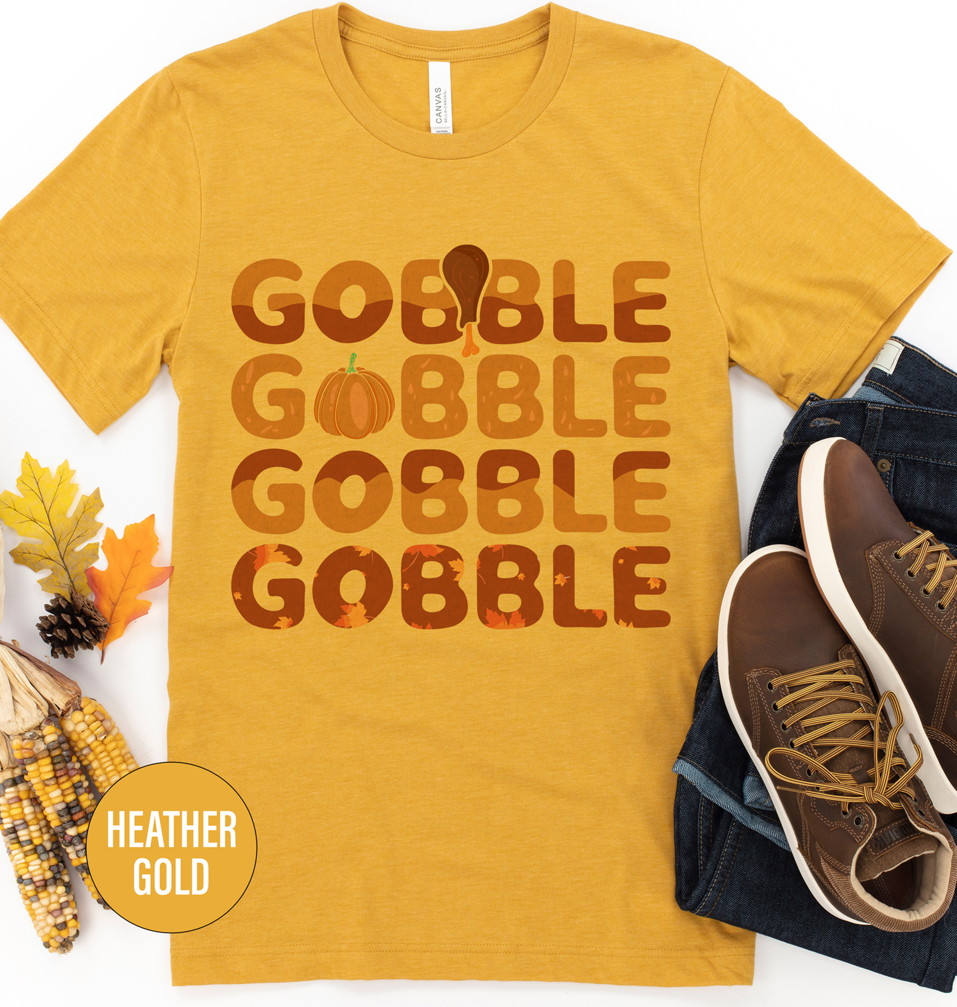 Gobble Gobble Gobble Thanksgiving T Shirt