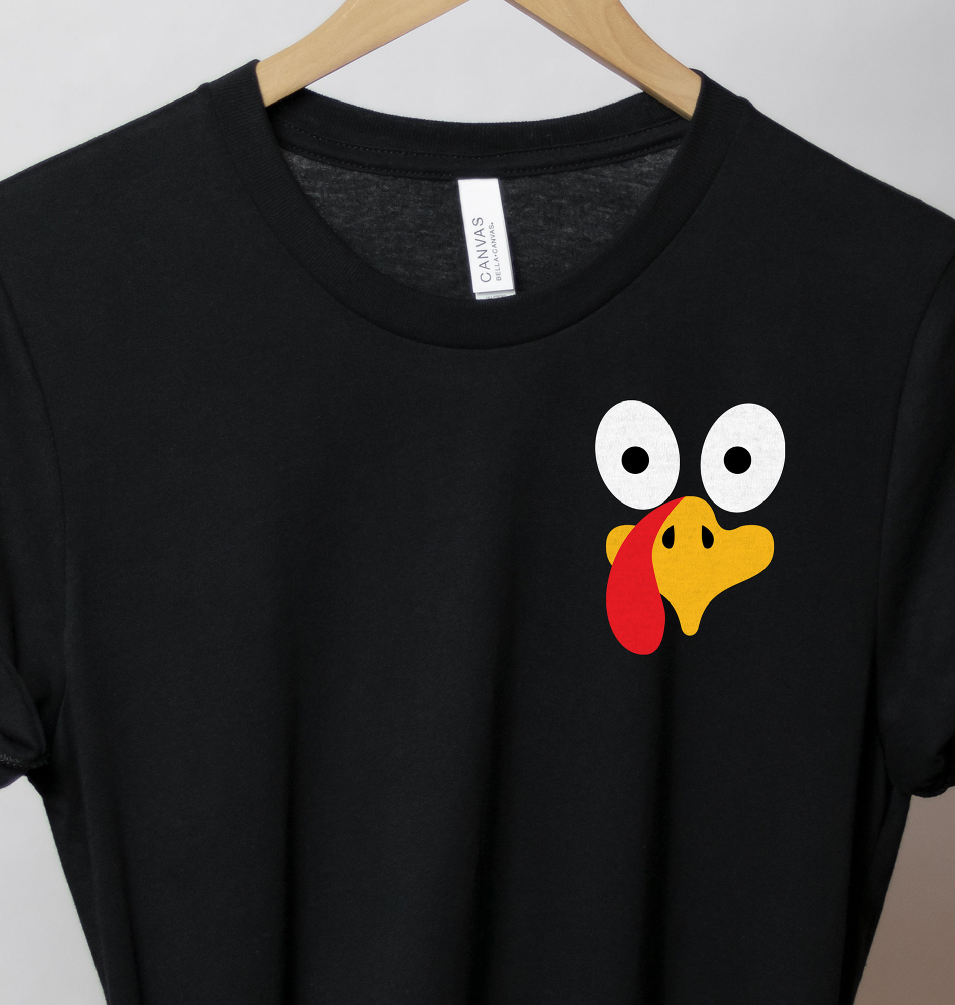 Crazy Turkey Face Thanksgiving T Shirt
