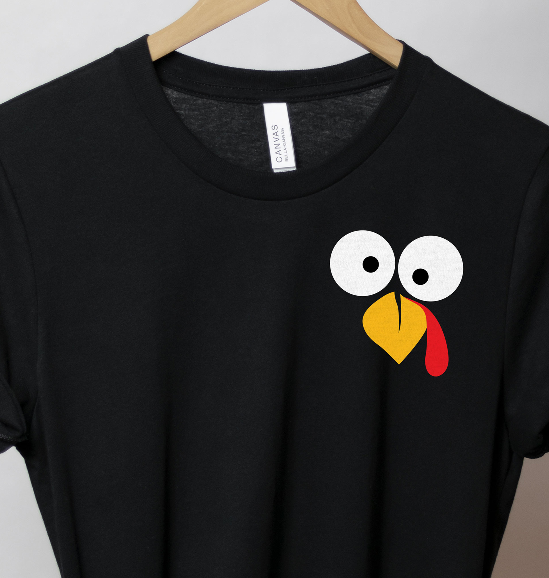 Crazy Turkey Face Thanksgiving T Shirt