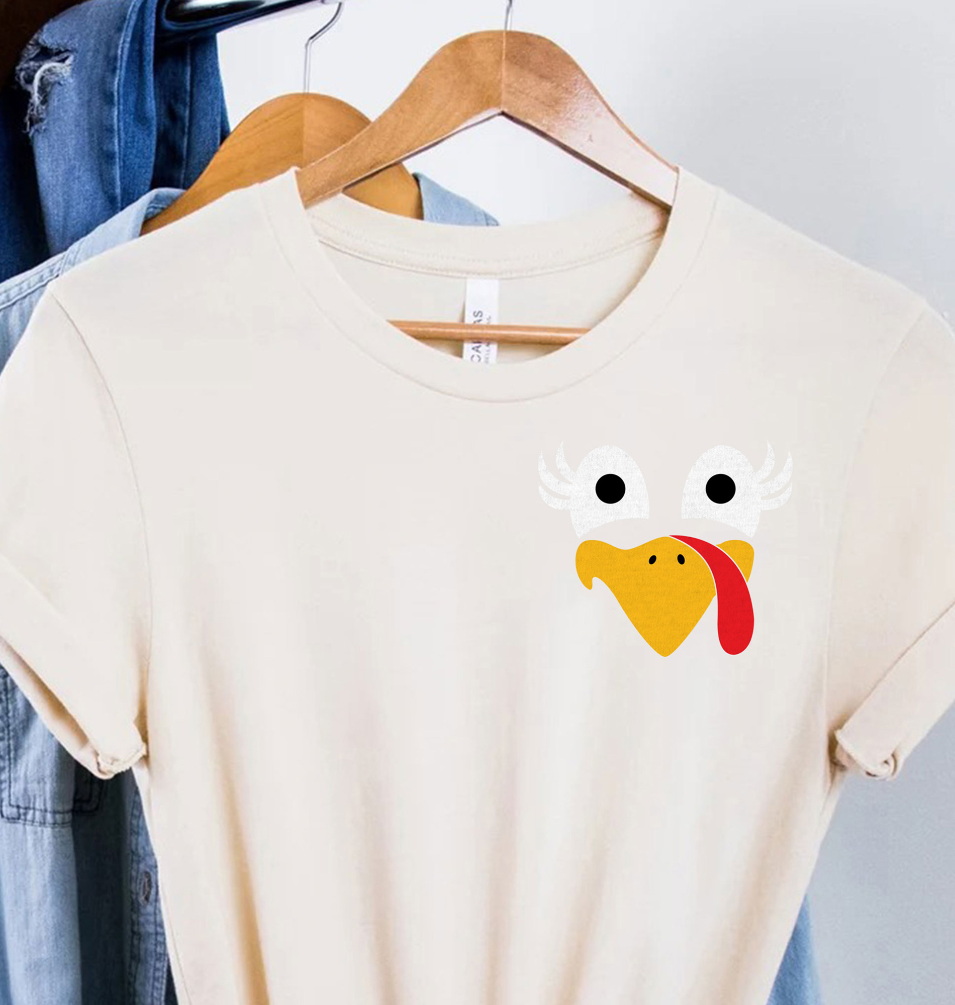 Happy Turkey Face Thanksgiving T Shirt