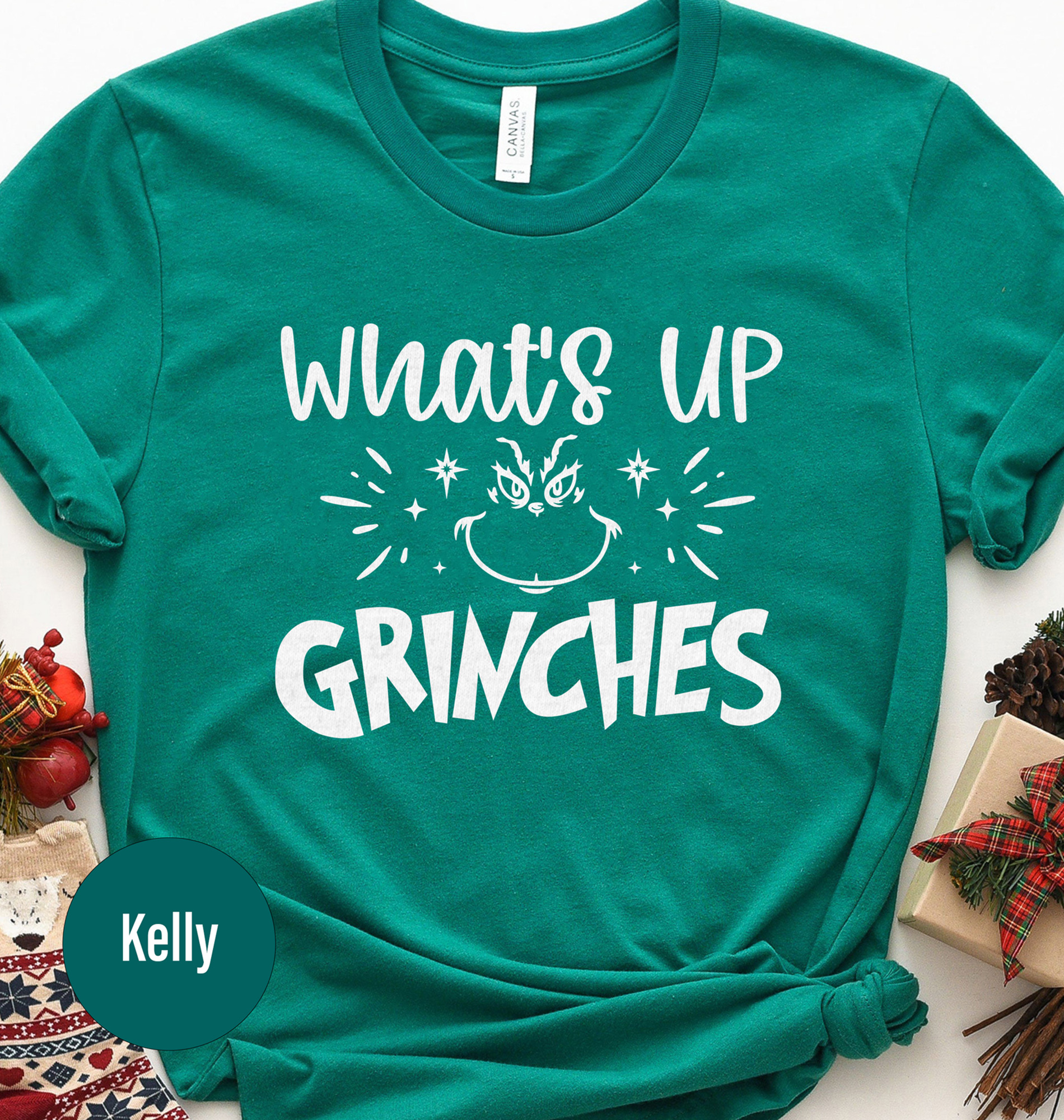 Fun Grinch Theme Holiday Tee - Christmas Shirt