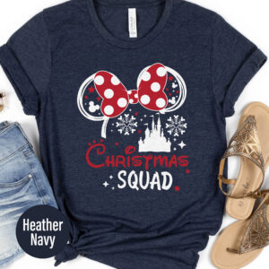 Disney Christmas Squad Tee - Holiday Bow Shirt