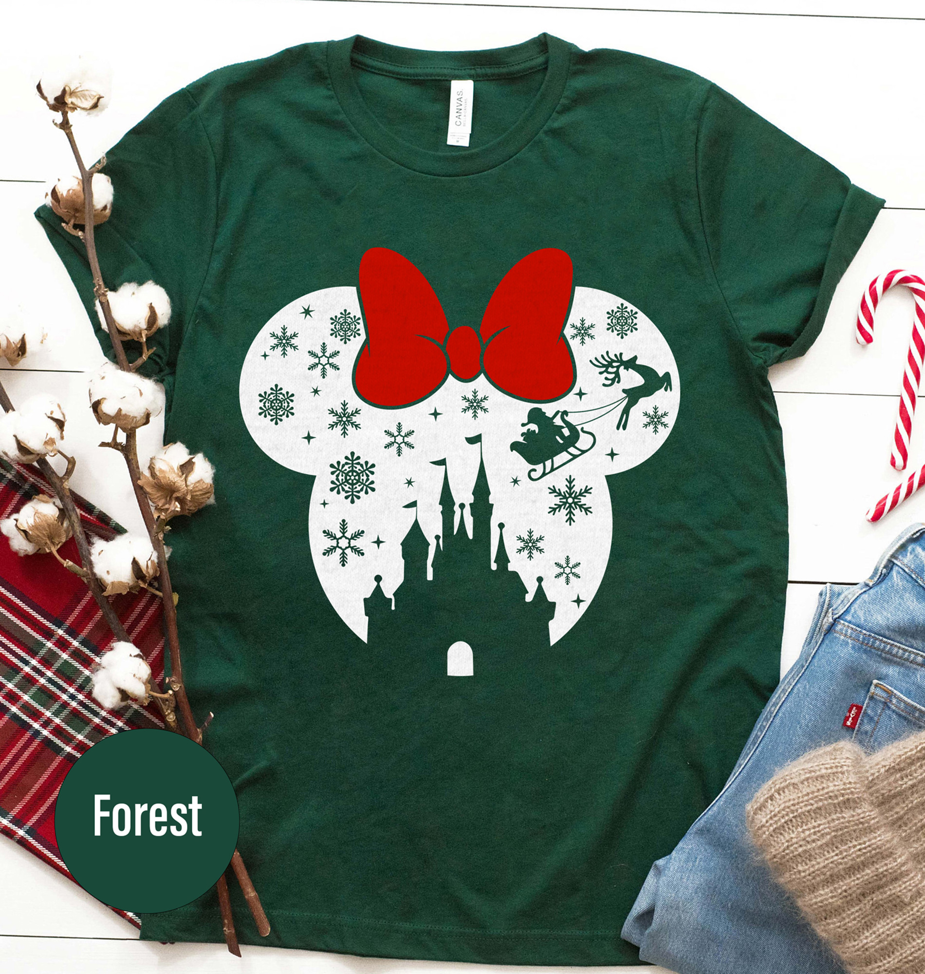 Disney Mickey Bow Holiday Tee - Christmas Shirt