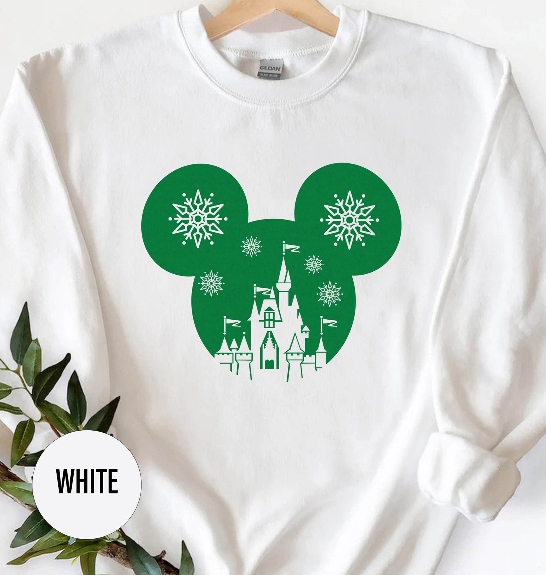 Disney Christmas Mickey Castle Holiday Tee