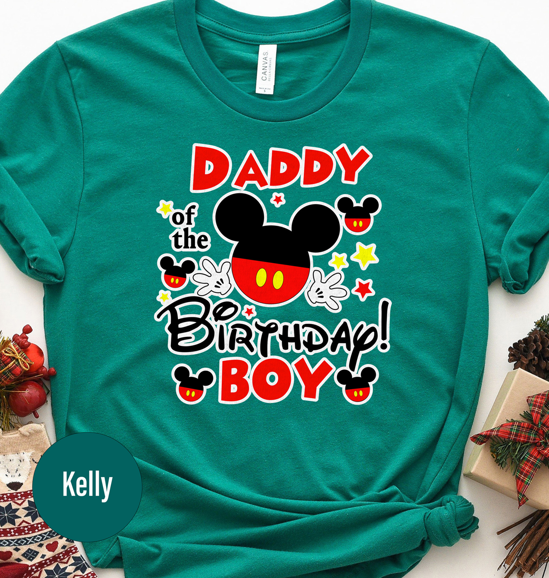 Dad's Disney Xmas Tee - Birthday Boy Special