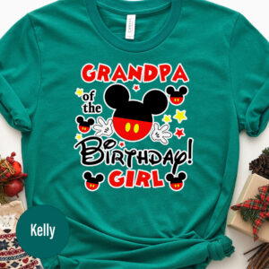 Disney Grandpa Holiday Tee - Birthday Girl's Gift