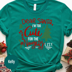 Adorable Holiday T-shirt - 'i Am Too Cute' Christmas Tee