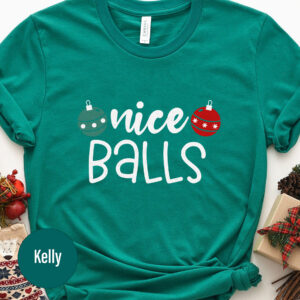 Fun Holiday Nice Balls Christmas Tee From Holidayshirts