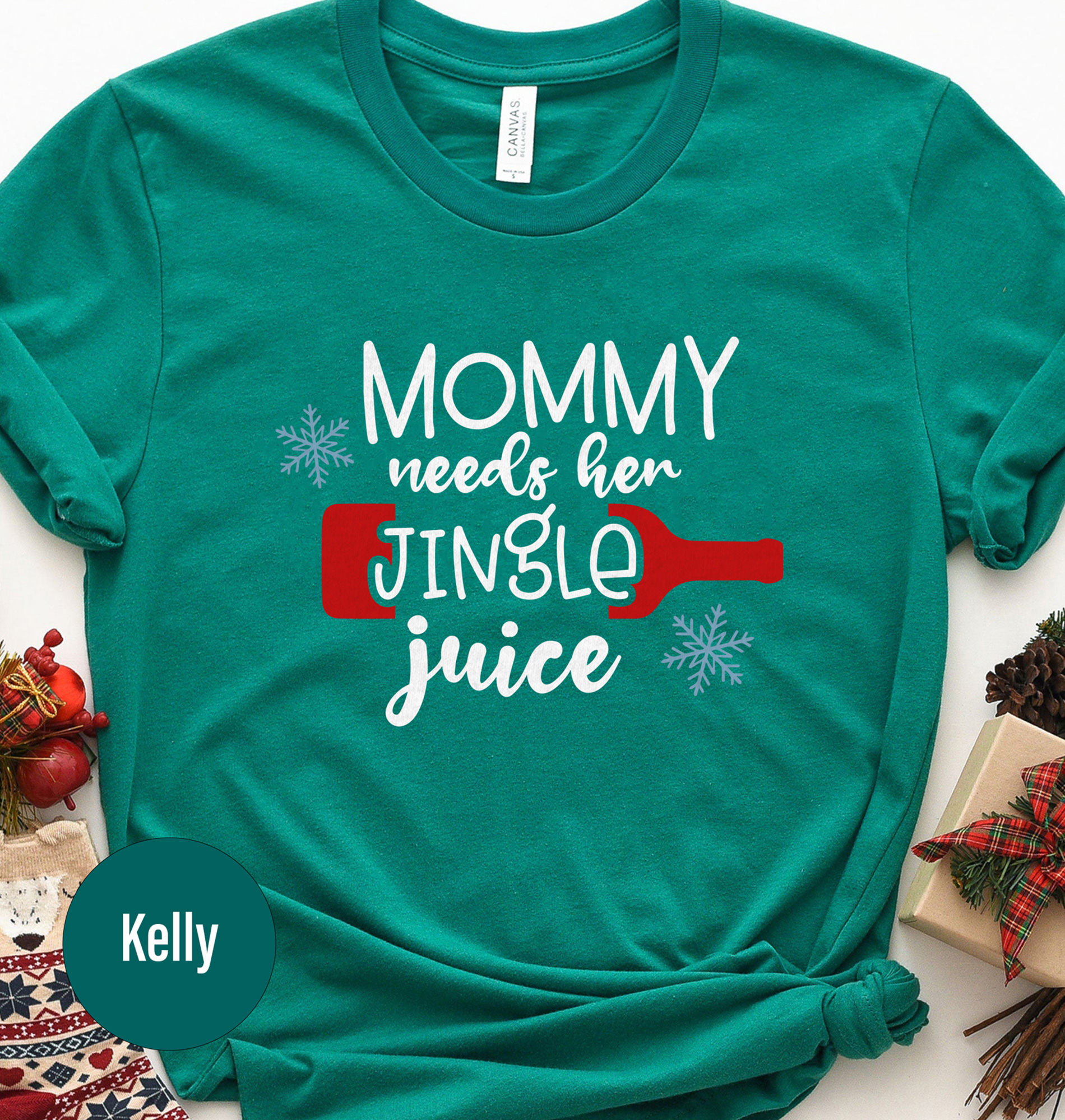 Jingle Juice Xmas Tee - Festive Holiday Apparel