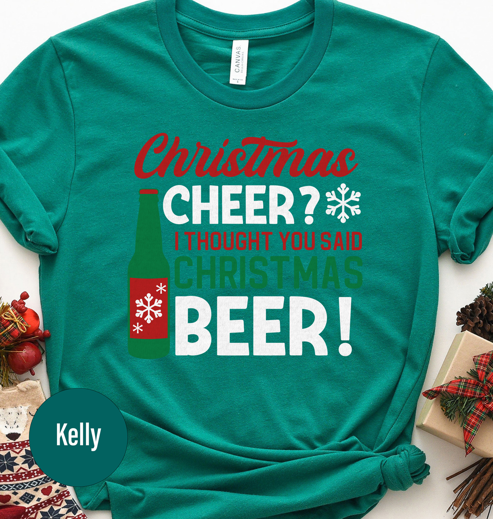 Cheery Christmas Beer Holiday T-shirt - Holidayshirts.com