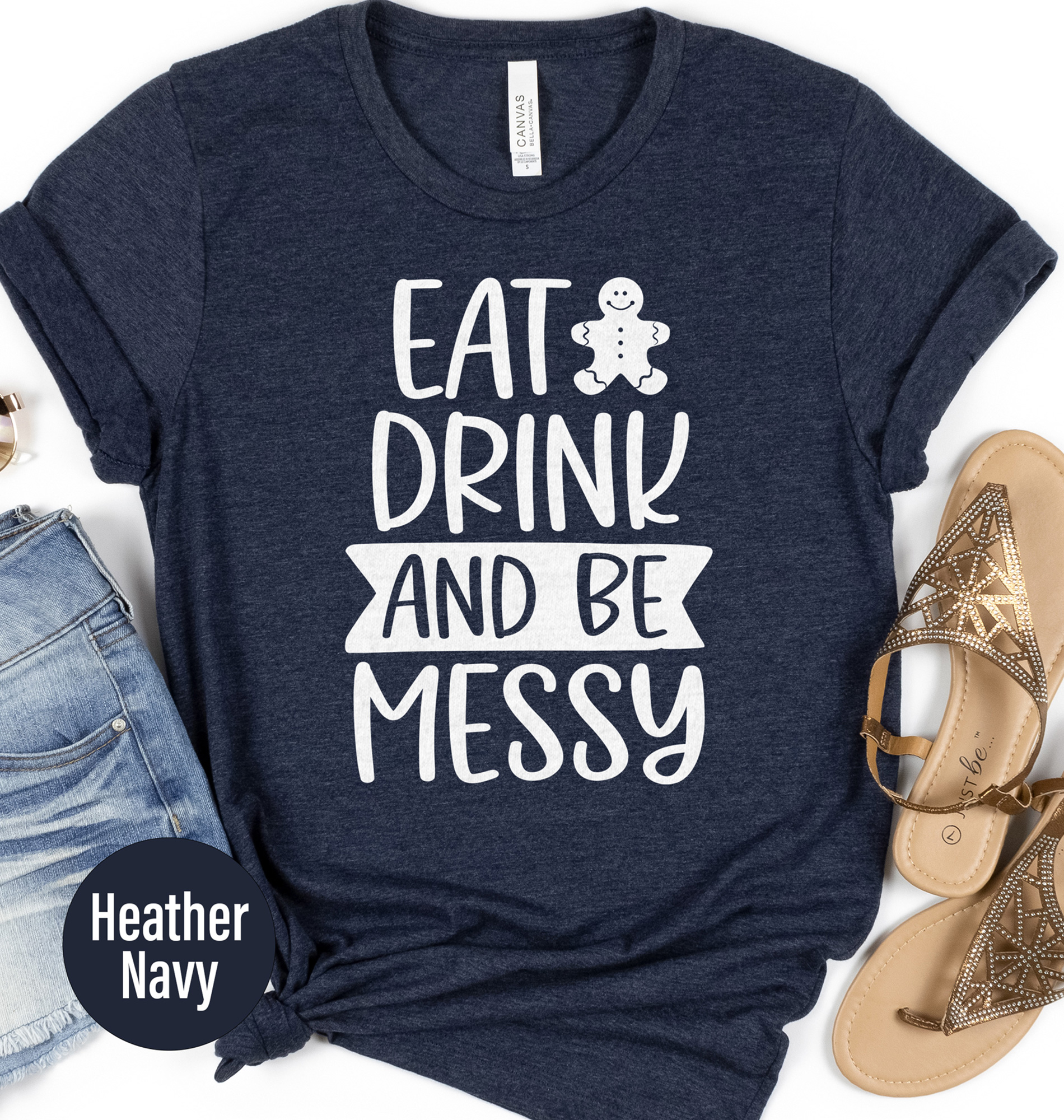 Be Messy Festive Christmas Tee - Holiday Apparel