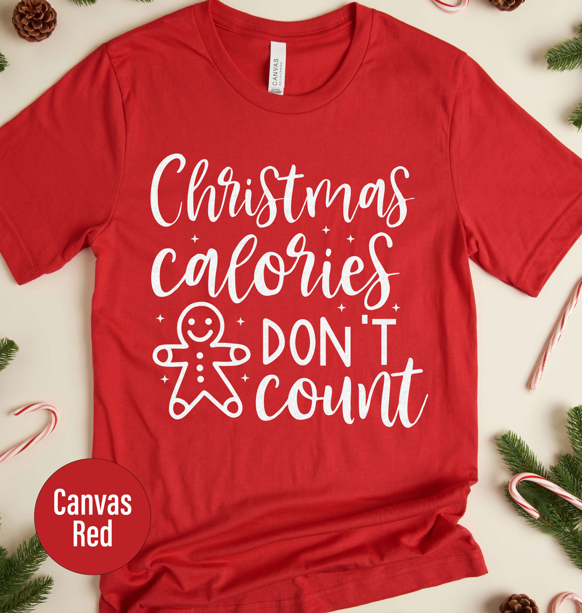Fun Holiday Tshirt: Skip Calorie Counting - Xmas Tee