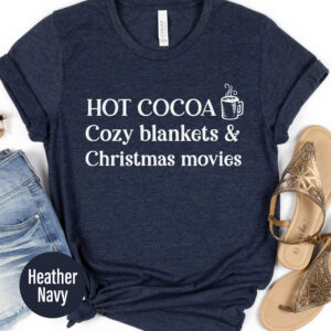 Cozy Christmas Holiday T-shirt: Blankets & Movies