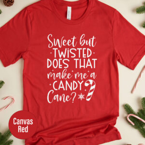 Festive Candycane Holiday Tee - Christmas Shirt