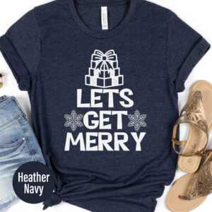 Merry Christmas Festive Tee - Holiday Apparel