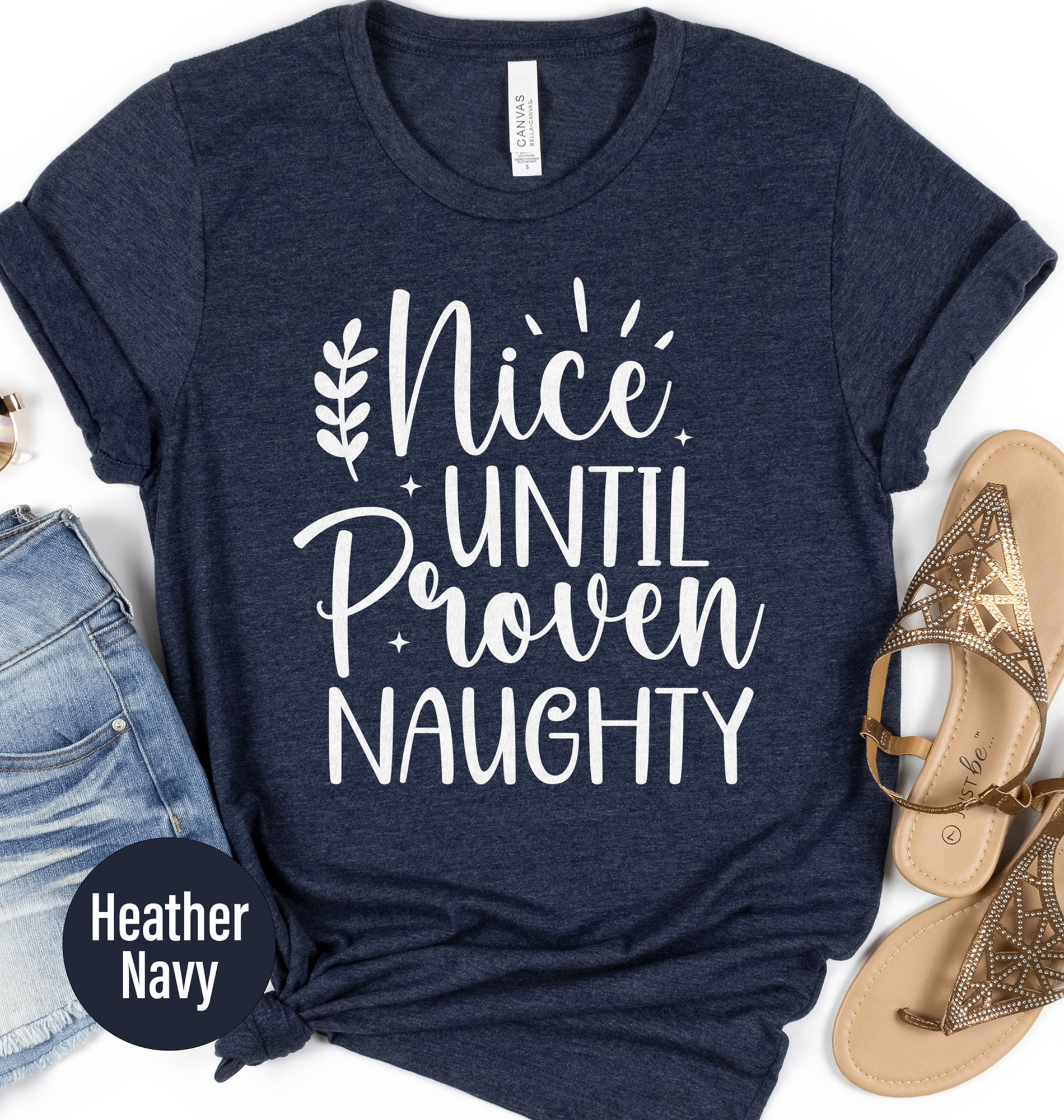 Festive Naughty Christmas Tee - Unique Holiday Fun