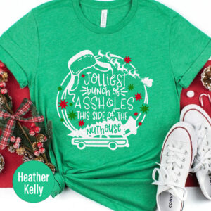 Festive Jolly Bunch Holiday Tee - Christmas Assholes Shirt