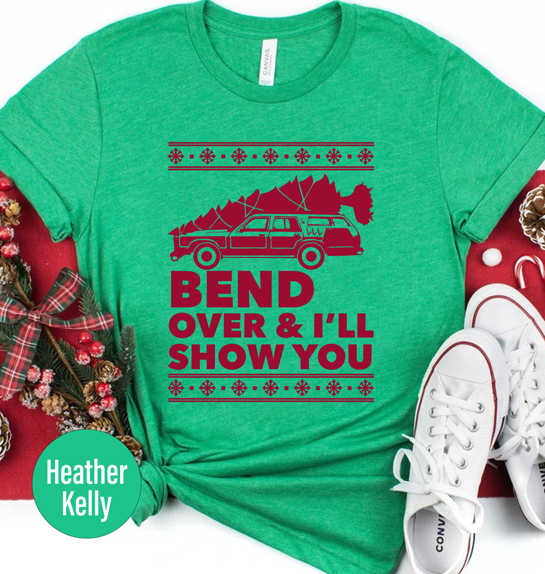 Fun Bend Over Holiday Tee - Christmas Shirt
