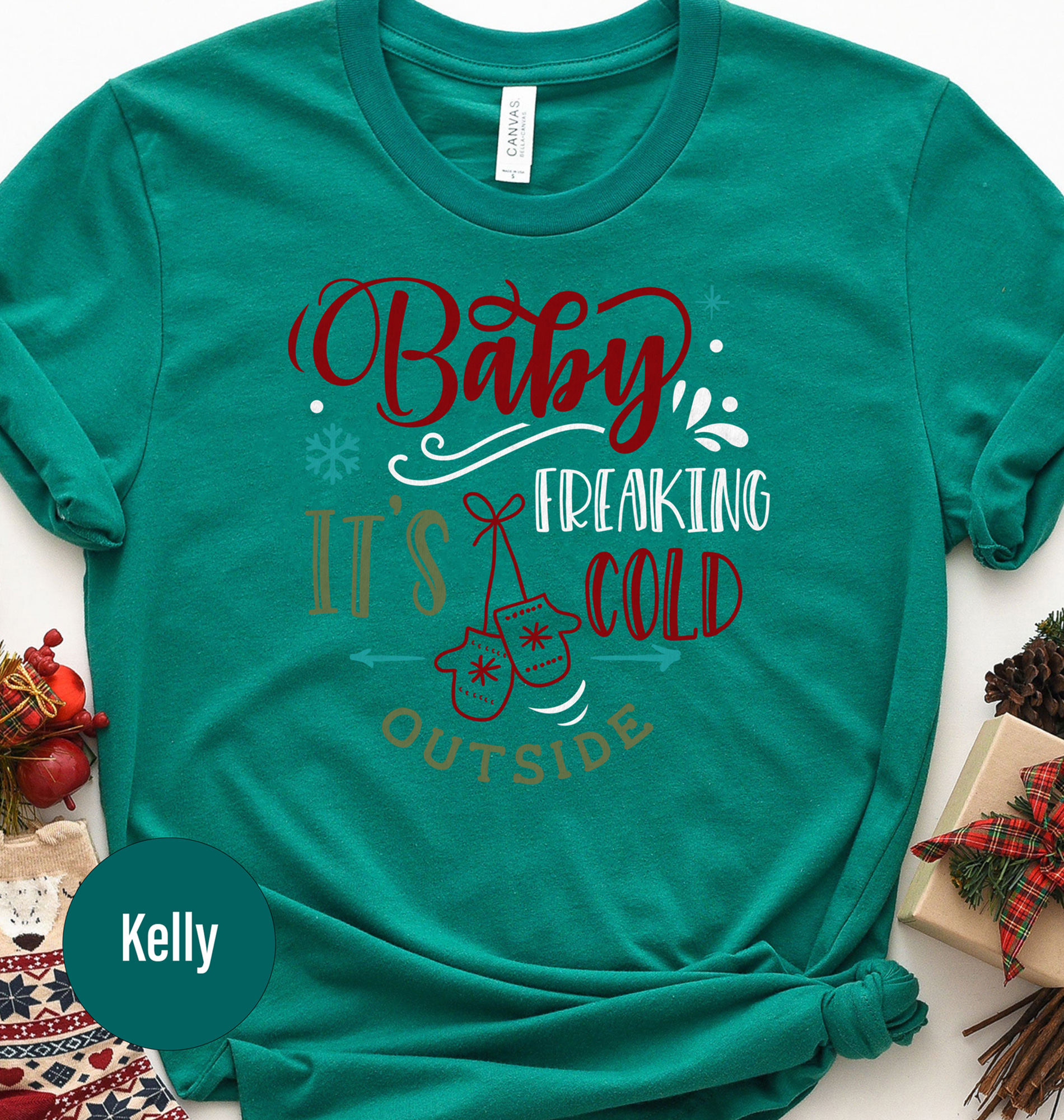 Cozy Baby It's Cold Christmas Tee - Holidayshirts