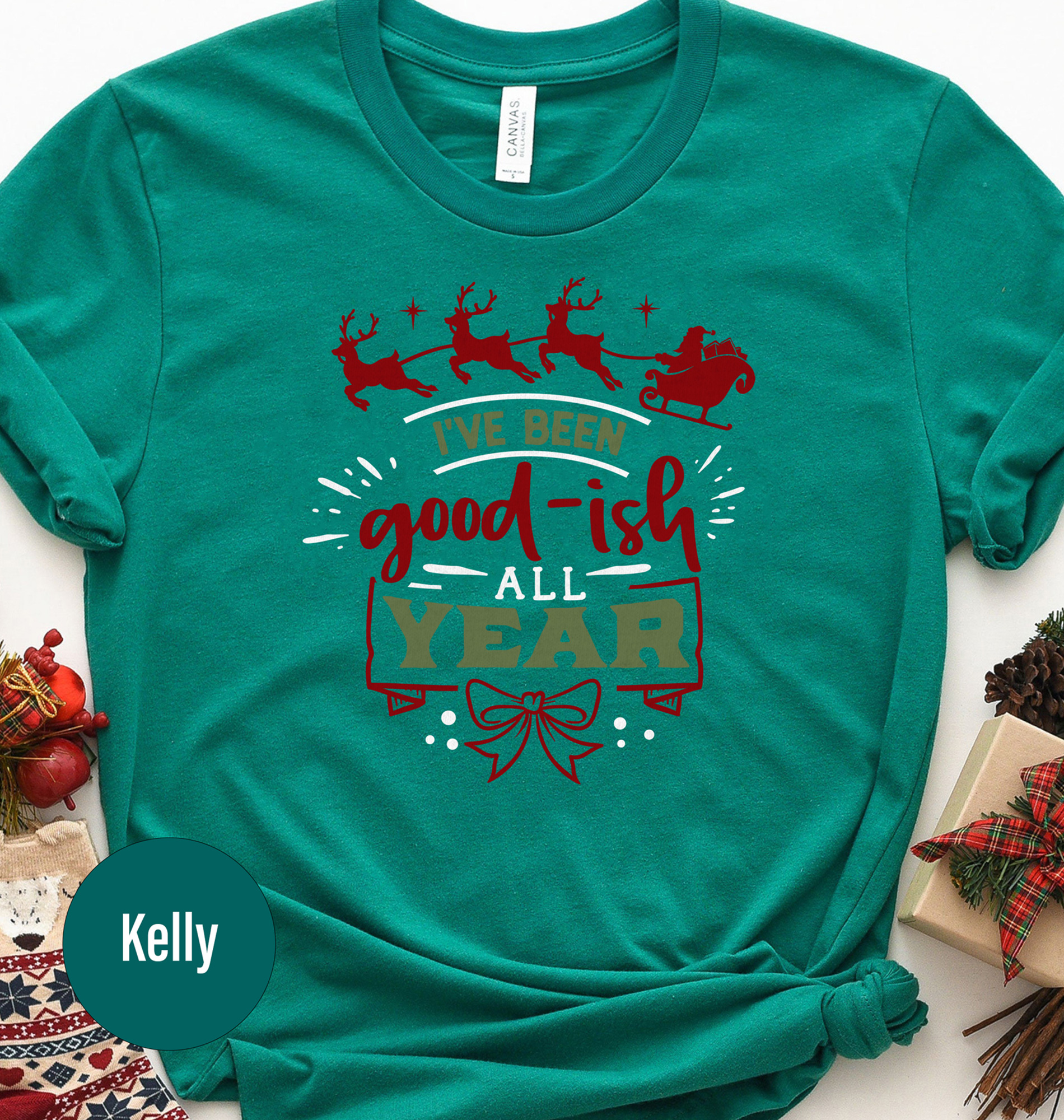 All-year Festive Christmas Holiday Tee By Good-ish